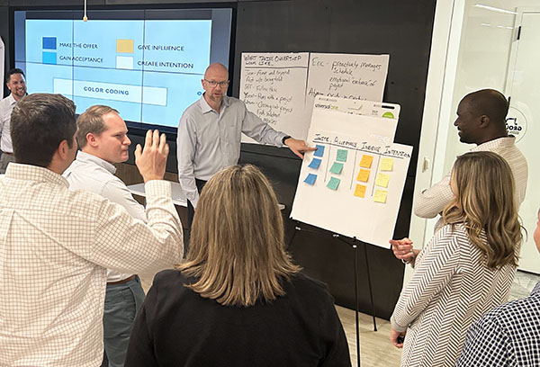 Dr. Matthew Wilson facilitating a workshop with a leadership team